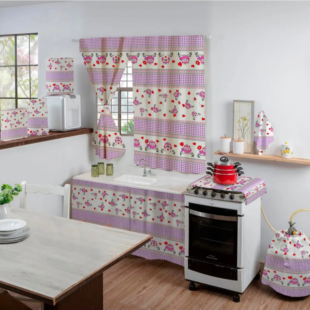 Kit 8 Peças De Cozinha Completo Estampado