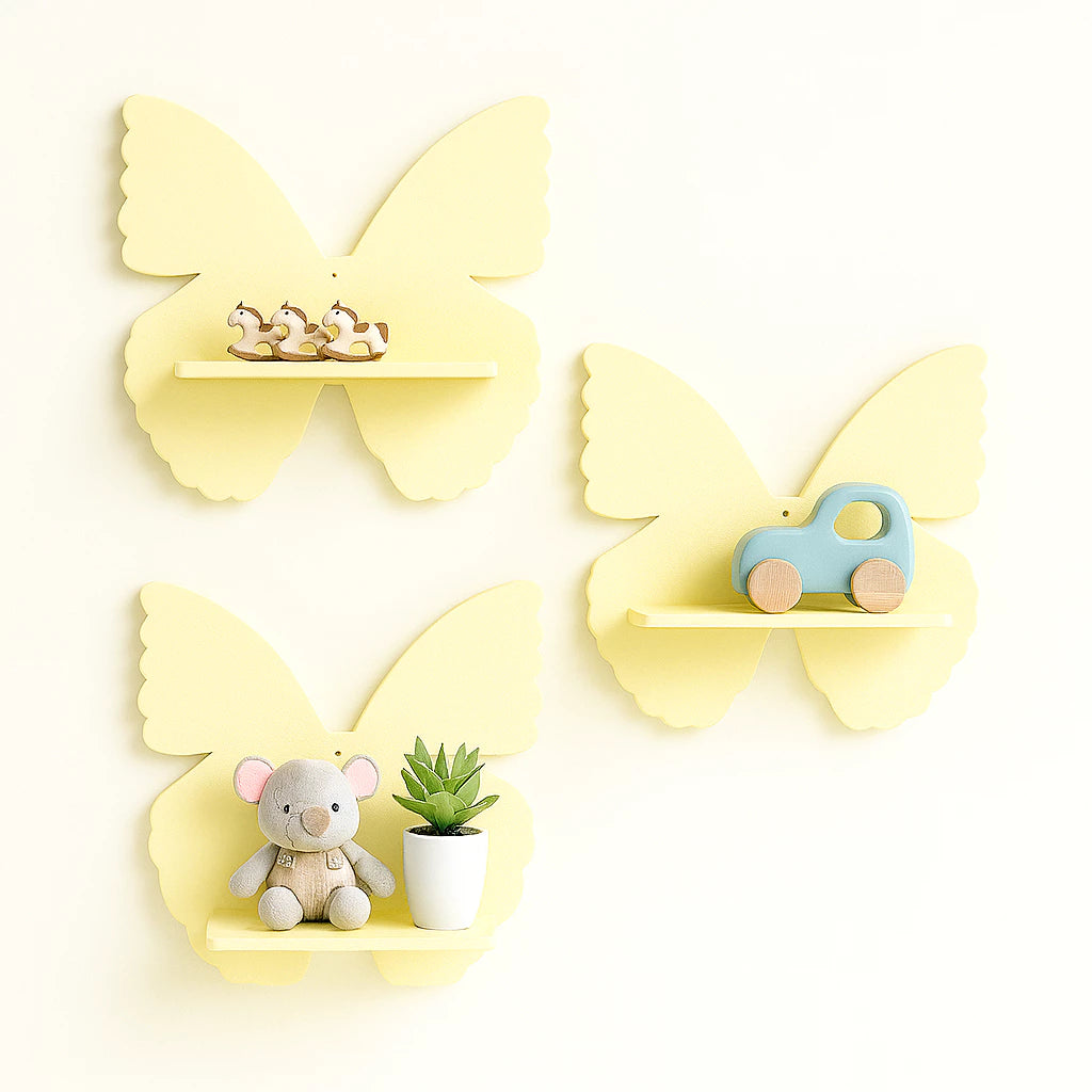 Kit Prateleira Borboleta Nicho em MDF 3 peças