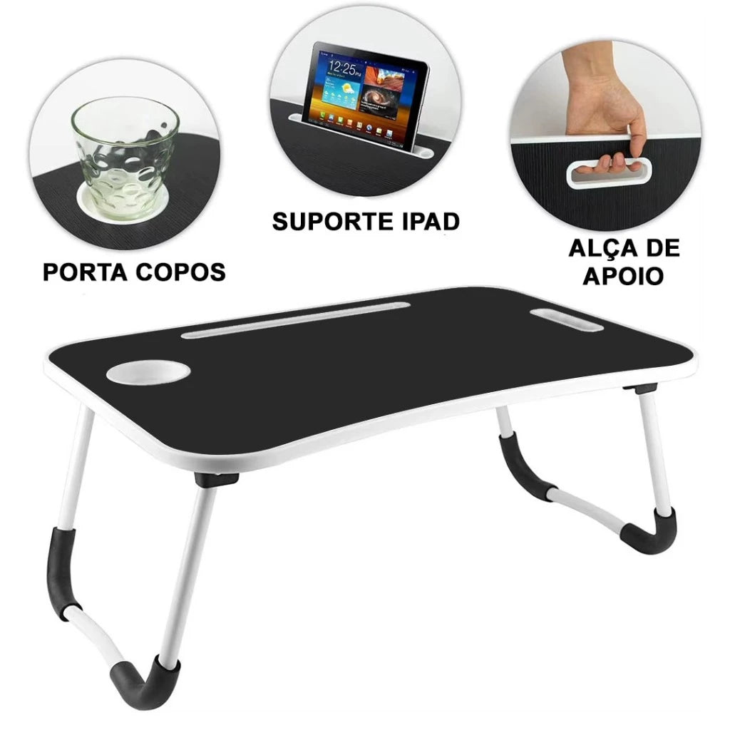 Mesa Cama Notebook Portátil Dobrável Home Office