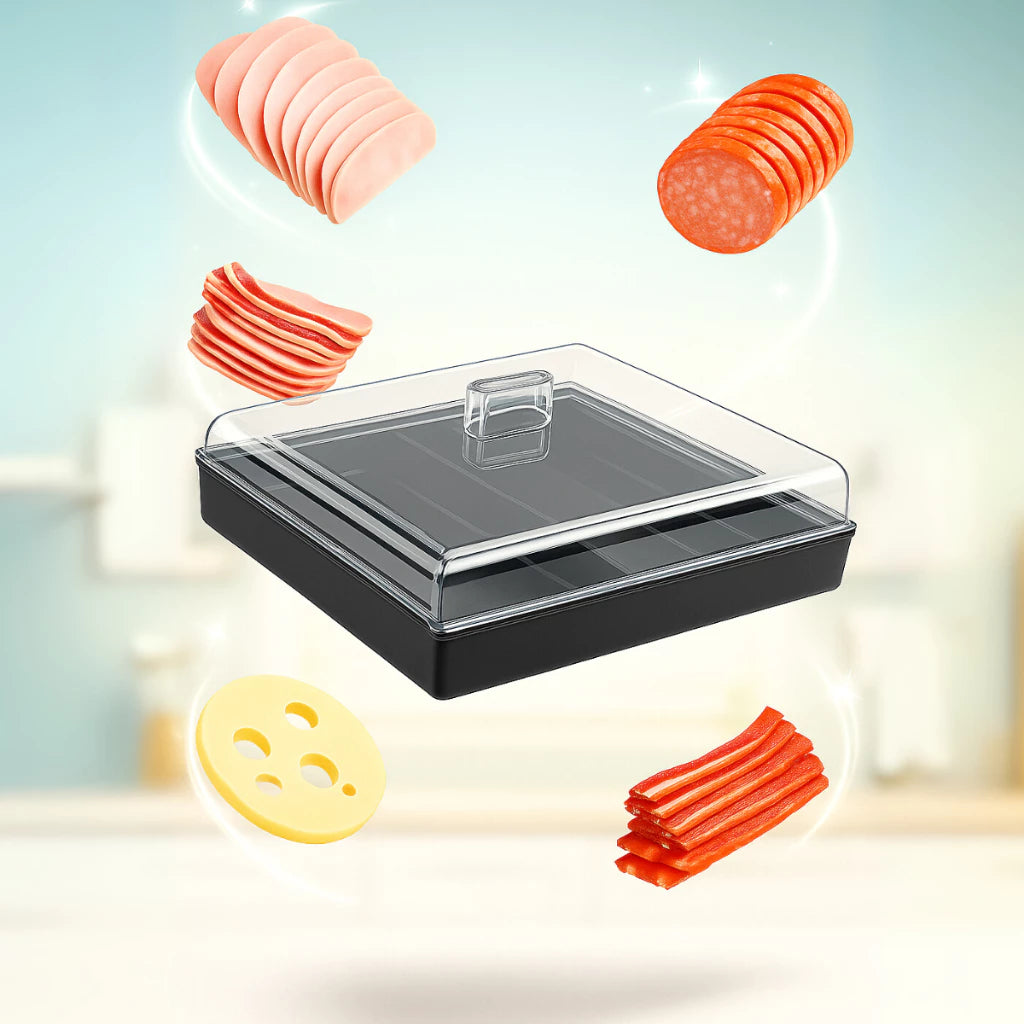 Porta Frios Duplo Com Tampa Resistente Para Geladeira Com Divisória