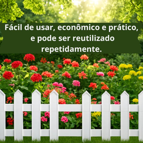 Kit 3 Cercas Plástica Decorativa Jardim Inglês