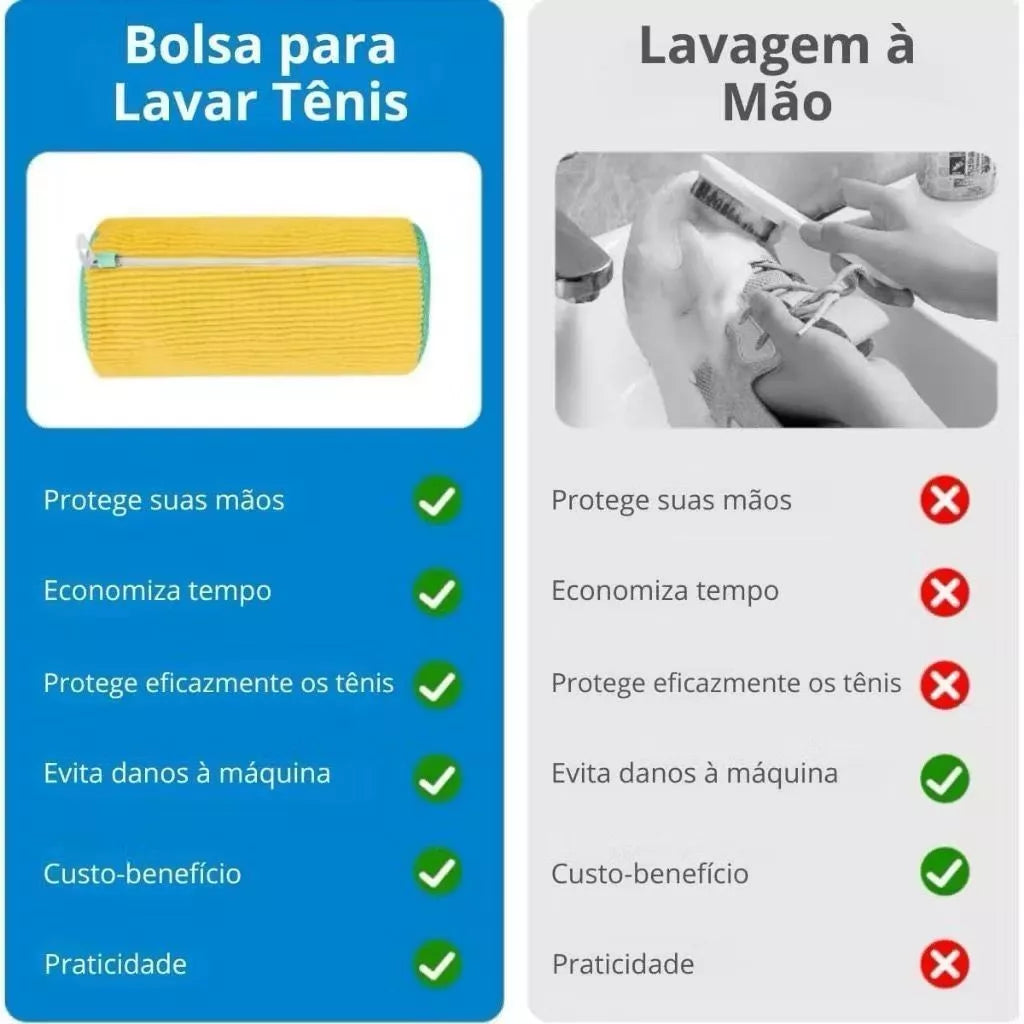 Bolsa de Lavar Tênis Sapatos Anti Deformação