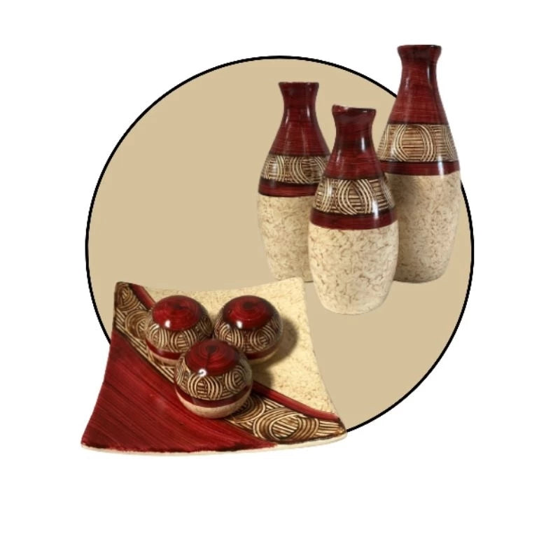 Conjunto 7 Peças de Ceramica para Decoração