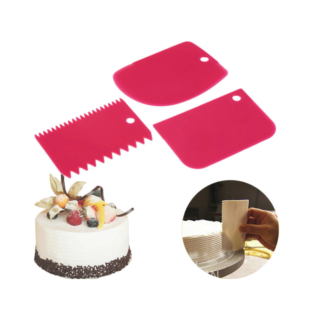 Kit Confeitaria Profissional Bailarina Giratória Raspadores Nivelador de Bolo