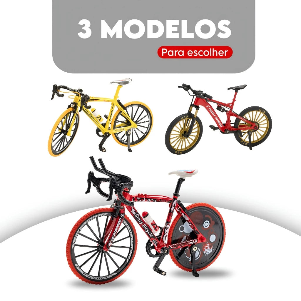 Bicicleta Miniatura de Metal Speed Mountain Bike Triathlon