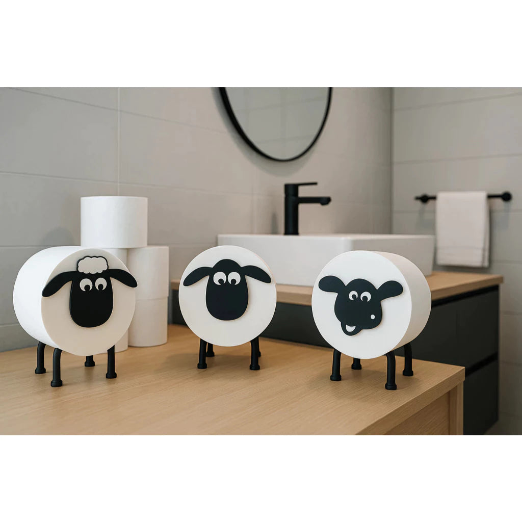 Suporte de Papel Higiênico Shaun Ovelha Carneiro Decoração de Banheiro