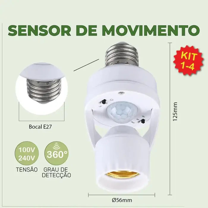 Sensor Inteligente Automático – Iluminação com Economia de até 80%