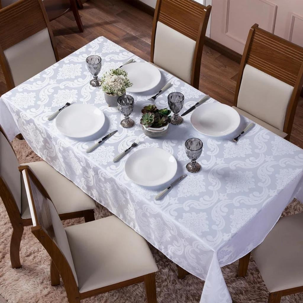 Toalha de Mesa Jacquard 4, 6 e 8 Lugares