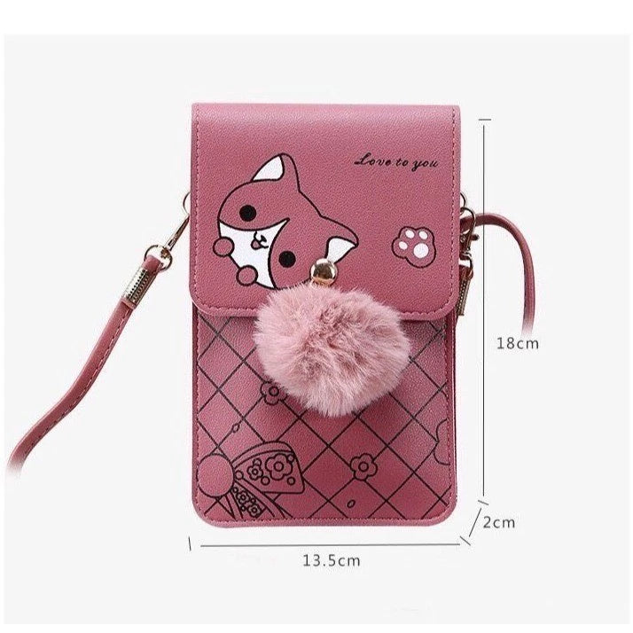 Mochila Feminina de Ombro para Celular com tela sensível ao toque