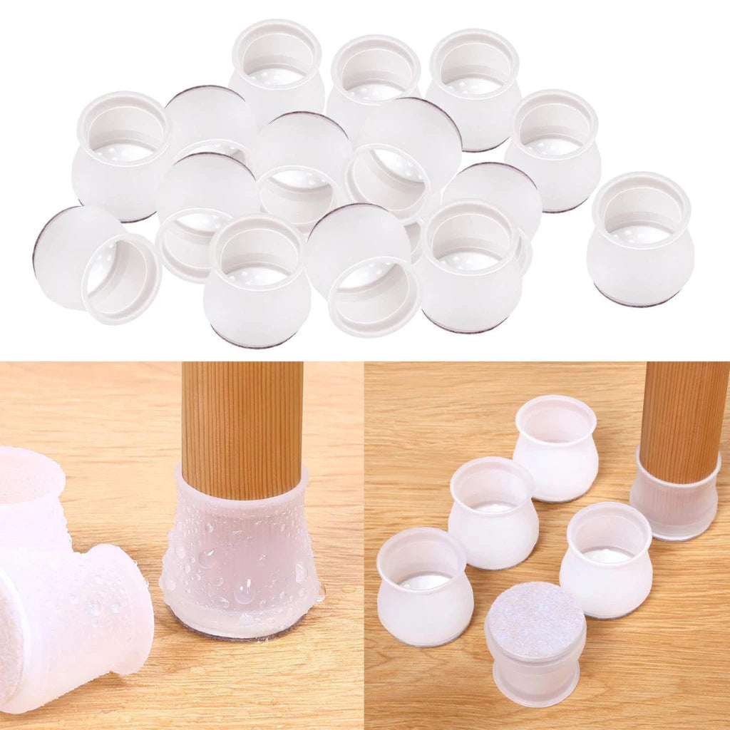 Kit Protetores de Silicone para Pés de Cadeira e Mesa