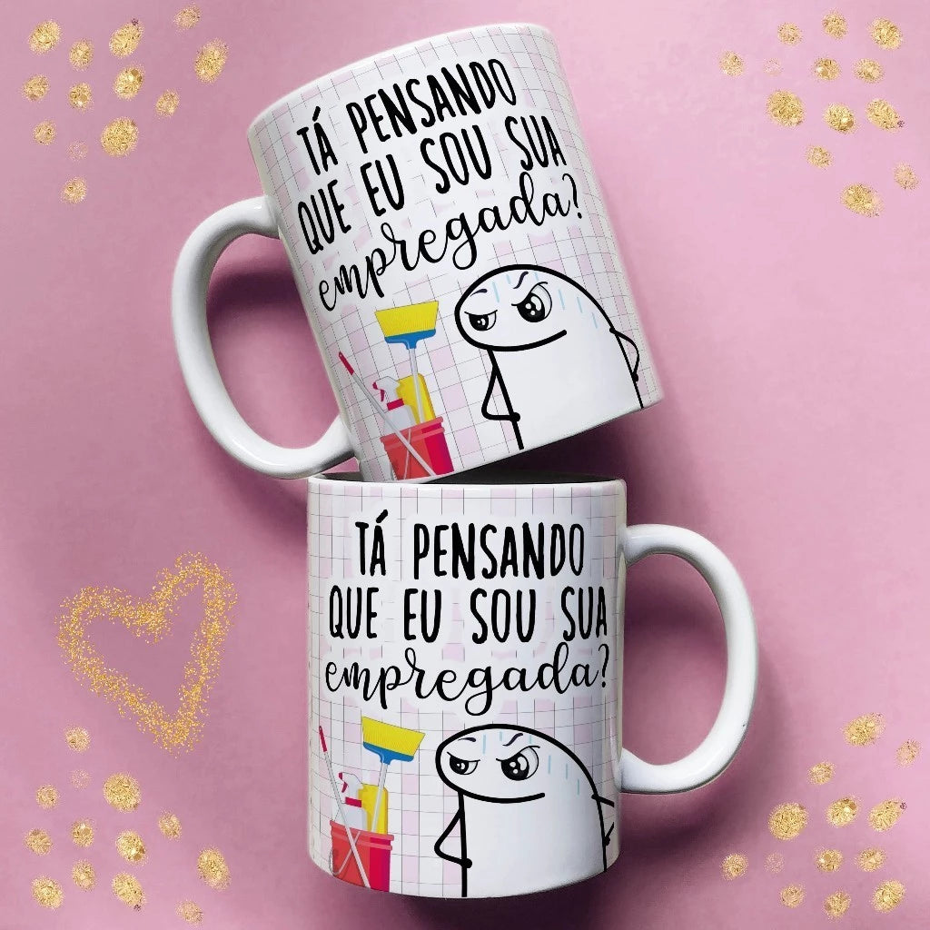 Caneca de Porcelana Flork com frases divertidas Mãe Vários Modelos