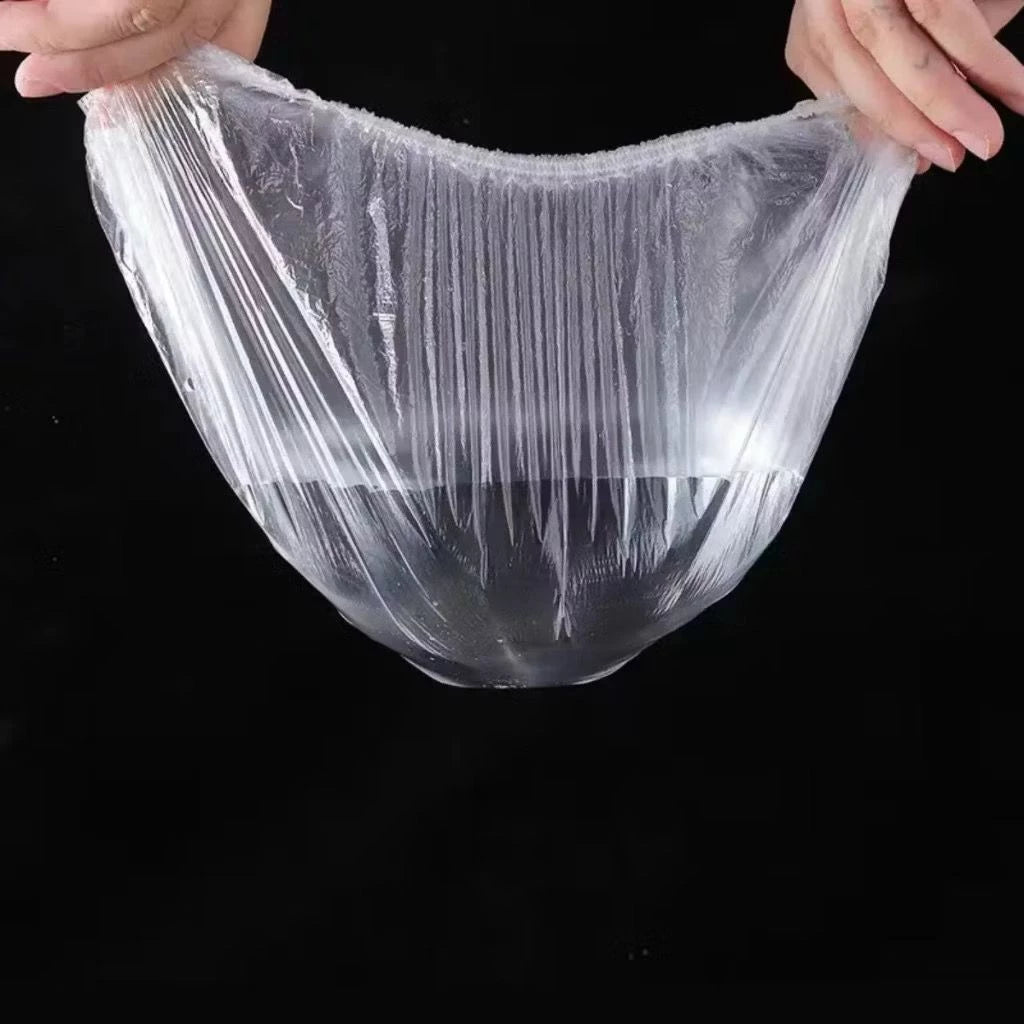 KIT 300 Tampa De Plástico Descartável Para Alimento