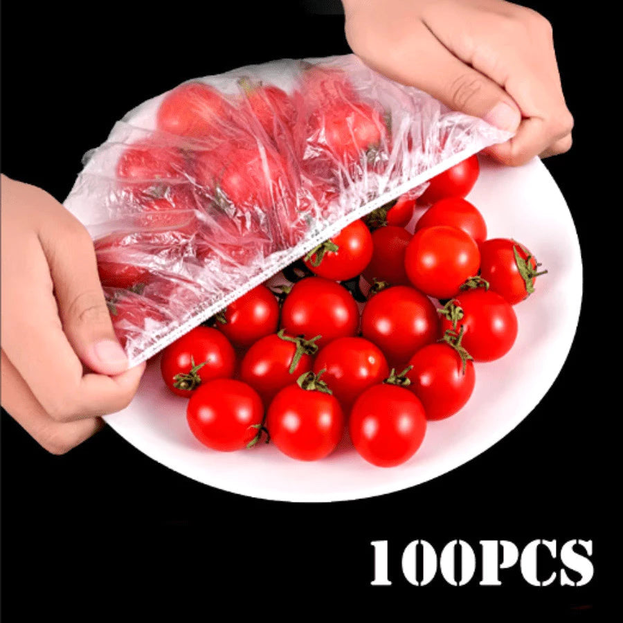 KIT 300 Tampa De Plástico Descartável Para Alimento