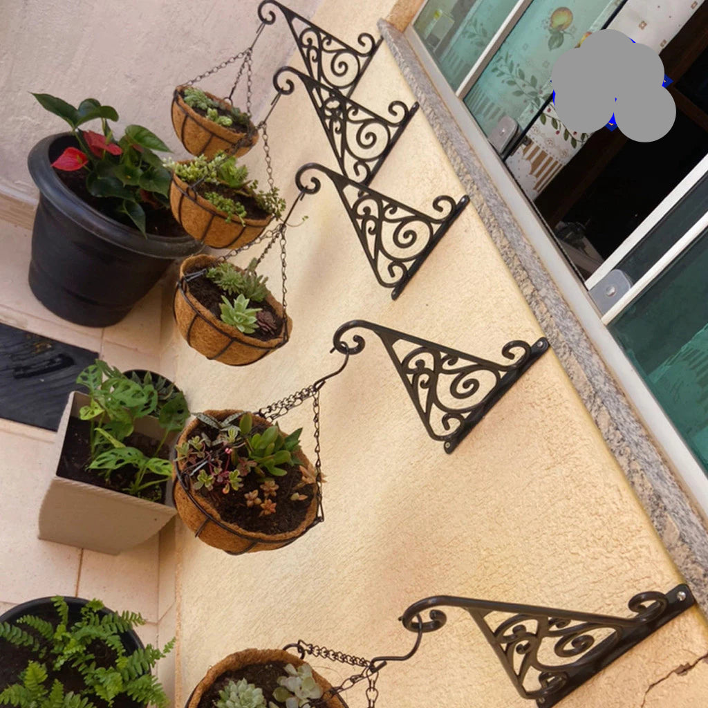 Kit 2 a 6 Suporte para vaso de plantas mão francesa jardim vertical