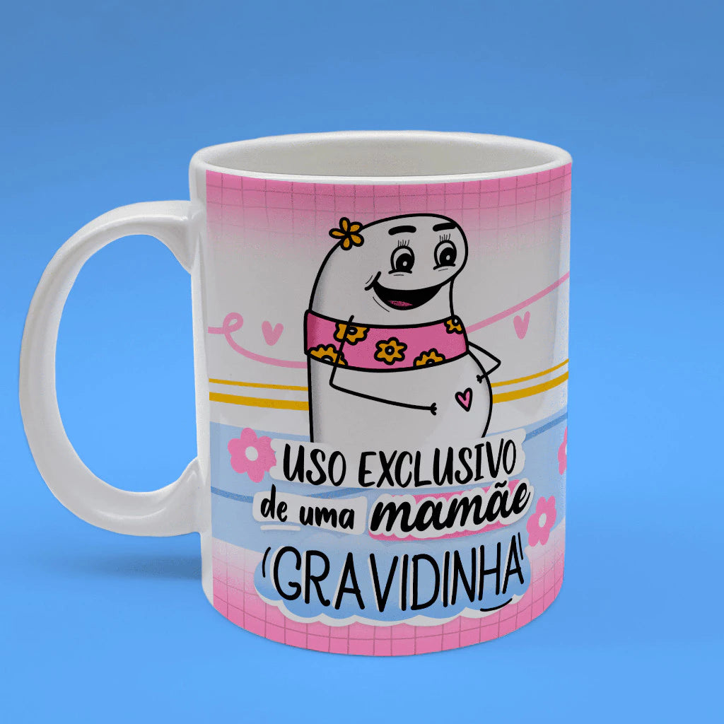 Caneca de Porcelana Flork com frases divertidas Mãe Vários Modelos