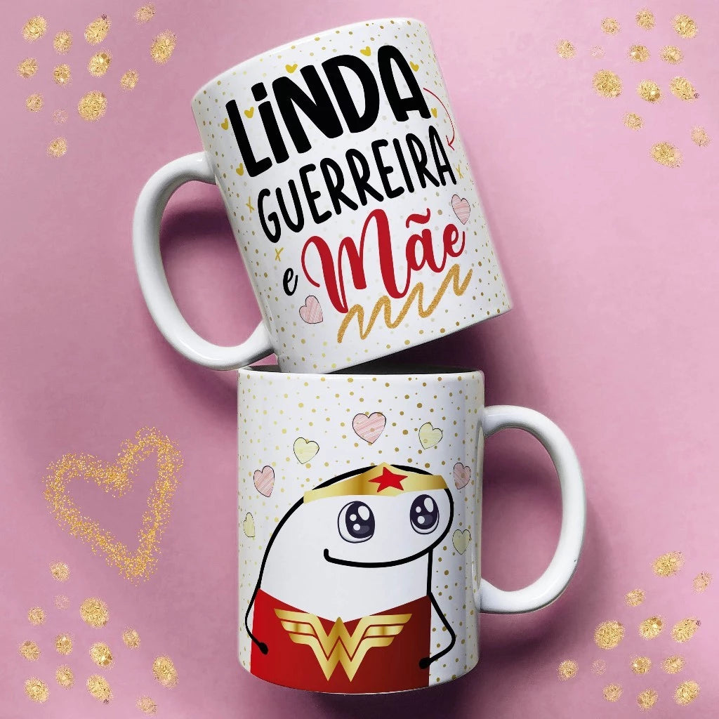 Caneca de Porcelana Flork com frases divertidas Mãe Vários Modelos
