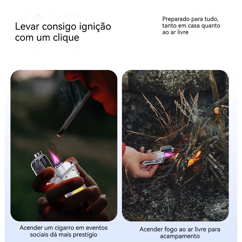Isqueiro Elétrico LED Recarregável via USB Design Moderno e Seguro